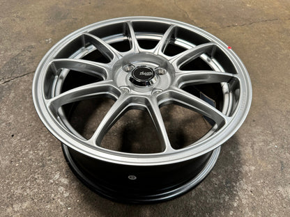 New 15X6.5 ET42 Advanti Aria Rim (4 wheel) Gloss Silver 4X100