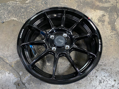 New 15X6.5 ET42 Advanti Aria Rim (4 wheel) Gloss Black 4X100