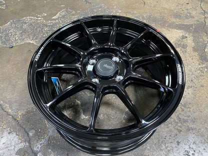 New 15X6.5 ET42 Advanti Aria Rim (4 wheel) Gloss Black 4X100