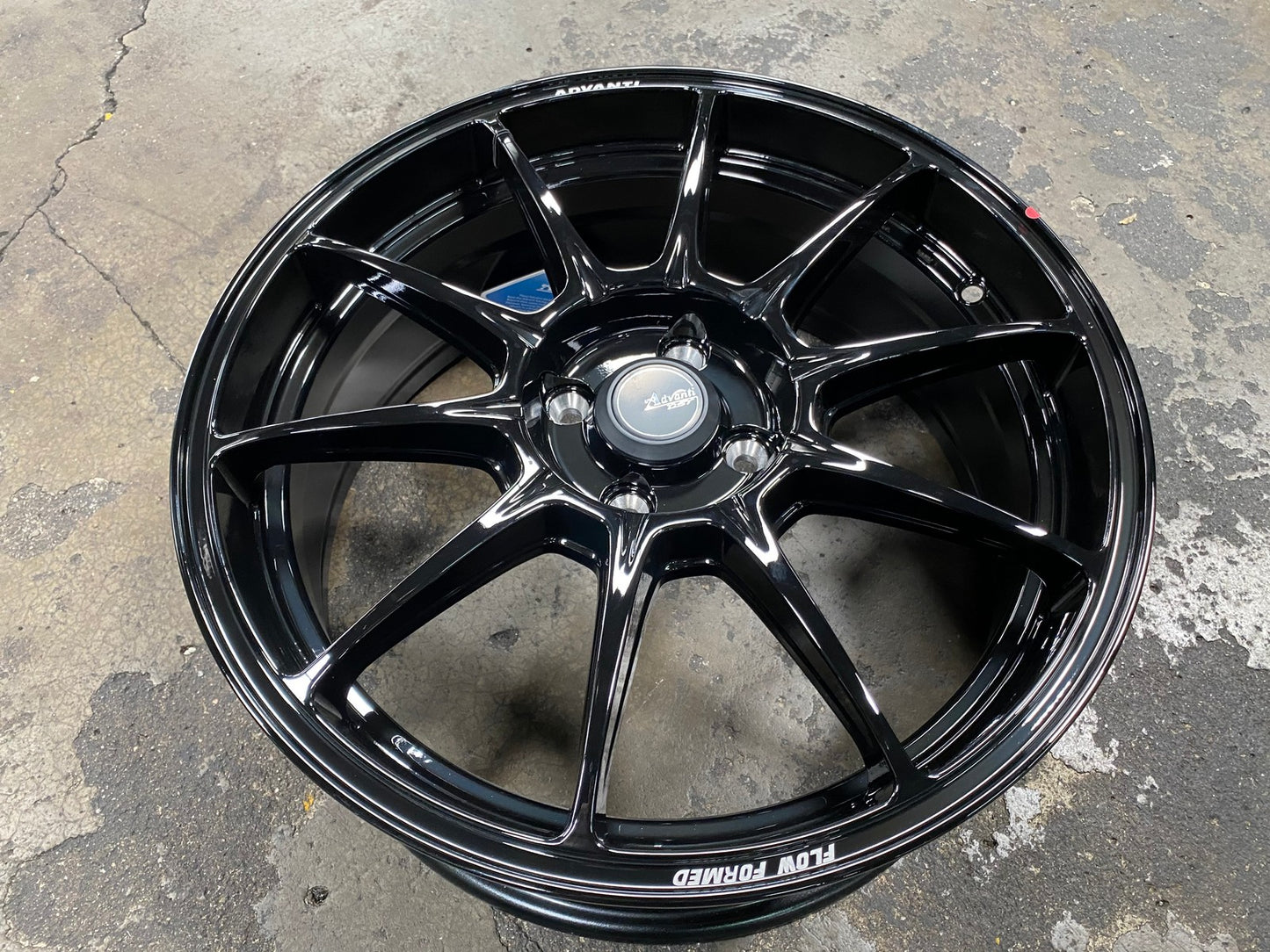 New 17X7 ET40 Advanti Aria Rim (4 wheel) Gloss Black 4X100