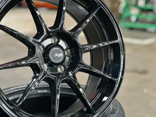 New 17X8 ET35 Advanti Aria Rim (4 wheel) Gloss Black 5X100