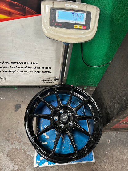 New 17X8 ET35 Advanti Aria Rim (4 wheel) Gloss Black 5X100