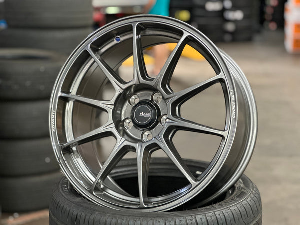 New 17X8 ET35 Advanti Aria Rim (4 wheel) Gloss Gunmetal 5X100