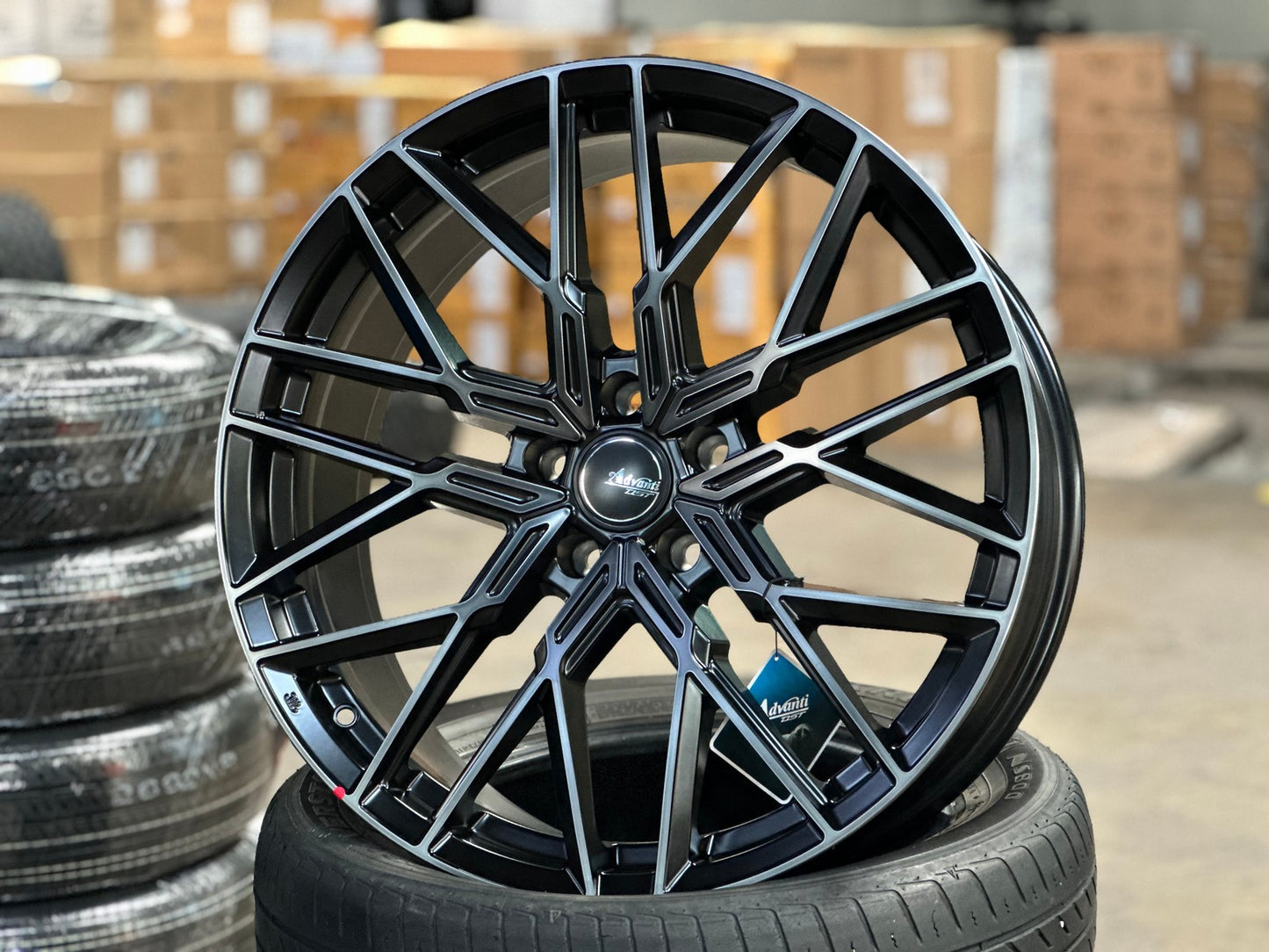 New 20X8.5 ET35 Advanti Reagan Rim (4 wheel) Matt Black 5X114.3