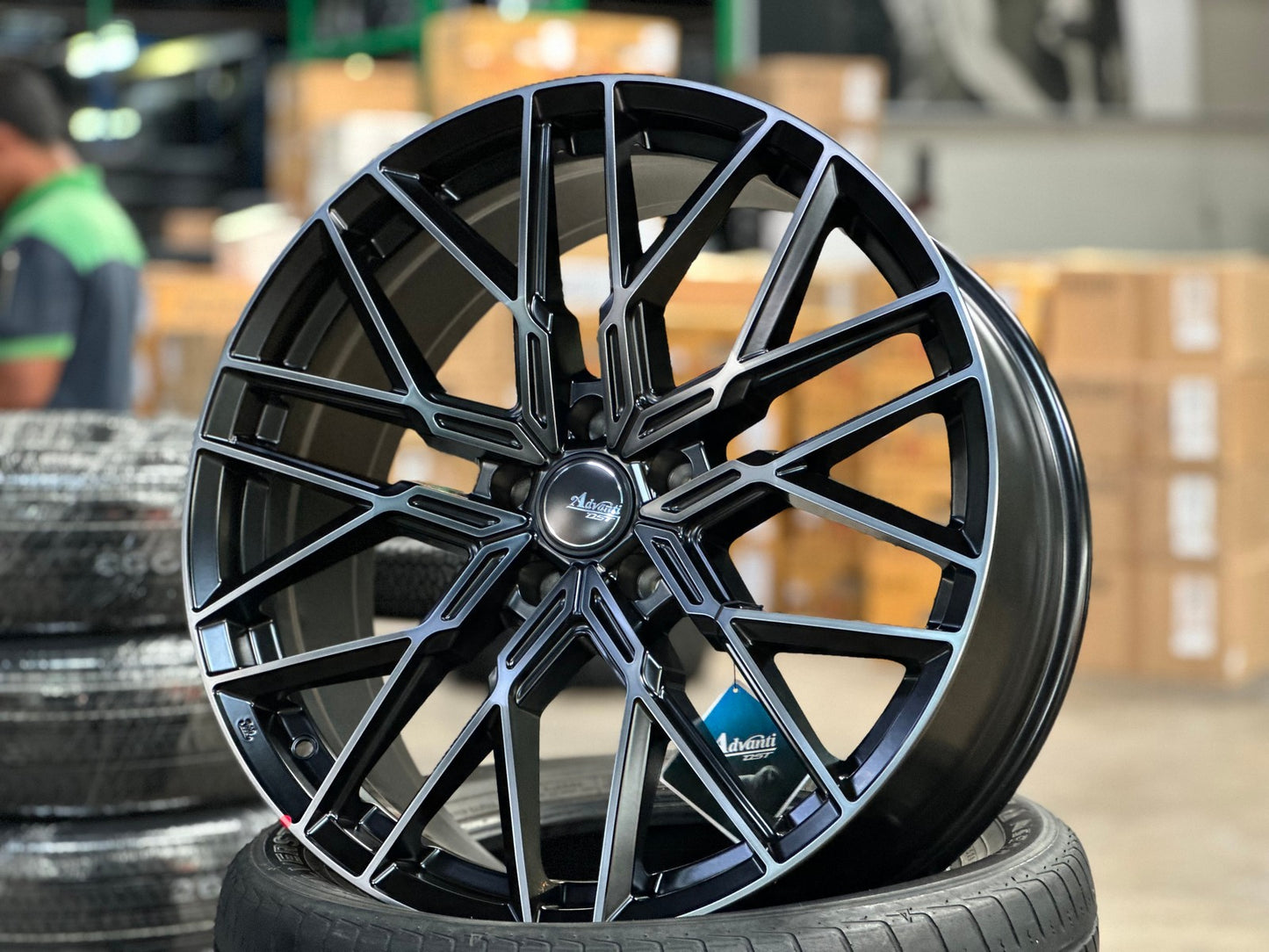 New 20X8.5 ET35 Advanti Reagan Rim (4 wheel) Matt Black 5X114.3