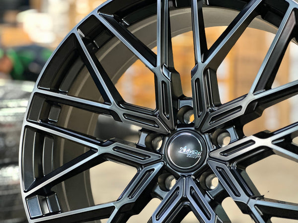 New 20X8.5 ET35 Advanti Reagan Rim (4 wheel) Matt Black 5X114.3