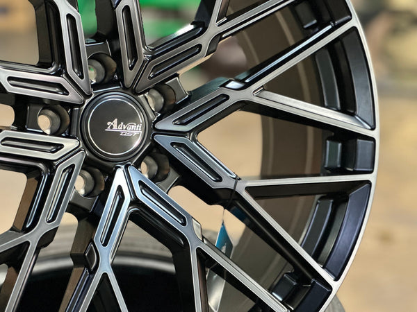 New 20X8.5 ET35 Advanti Reagan Rim (4 wheel) Matt Black 5X114.3