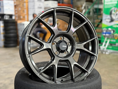 New 17X8 ET40 Konig Ampliform Rim (4 wheel) Gloss Gunmetal 5X100