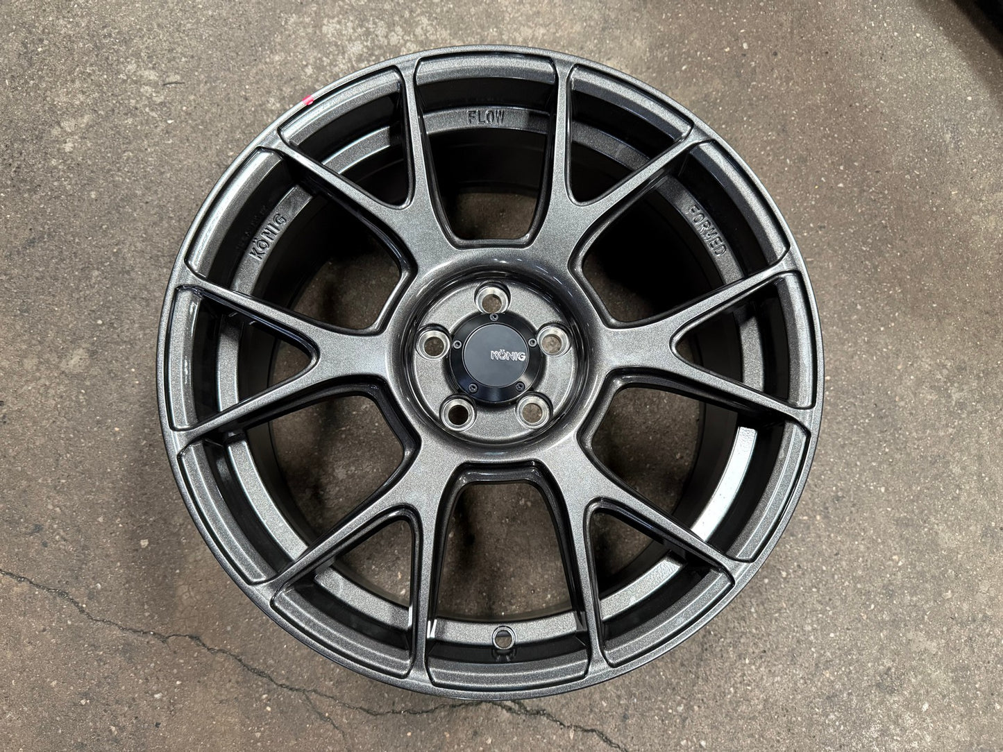 New 17X8 ET40 Konig Ampliform Rim (4 wheel) Gloss Gunmetal 5X100