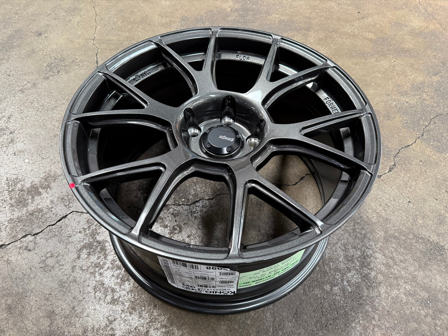 New 18X9.5 ET35 Konig Ampliform Rim (4 wheel) Gloss Gunmetal 5X120