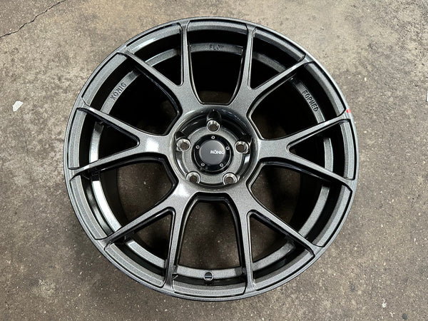 New 18X9.5 ET38 Konig Ampliform Rim (4 wheel) Gloss Gunmetal 5X120