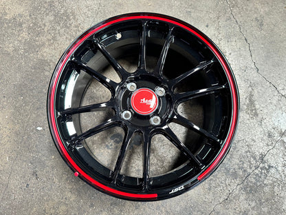 New 15X7 ET35 Advanti Ameros Rim (4 wheel) Gloss Black 4X100