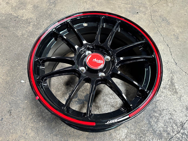 New 15X7 ET35 Advanti Ameros Rim (4 wheel) Gloss Black 4X100