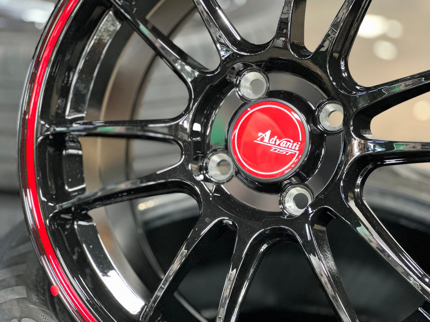 New 15X7 ET35 Advanti Ameros Rim (4 wheel) Gloss Black 4X100