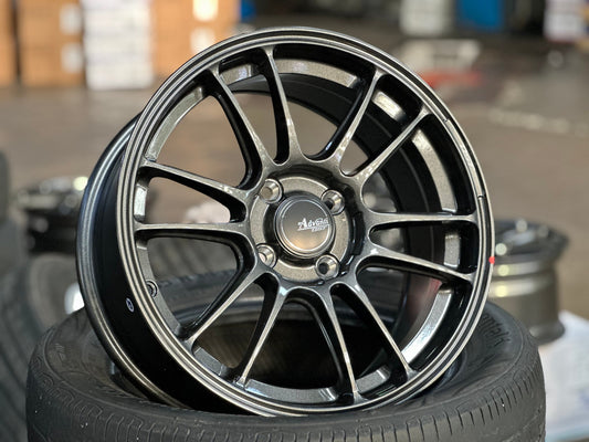 New 15X7 ET35 Advanti Ameros Rim (4 wheel) Gloss Gunmetal 4X100
