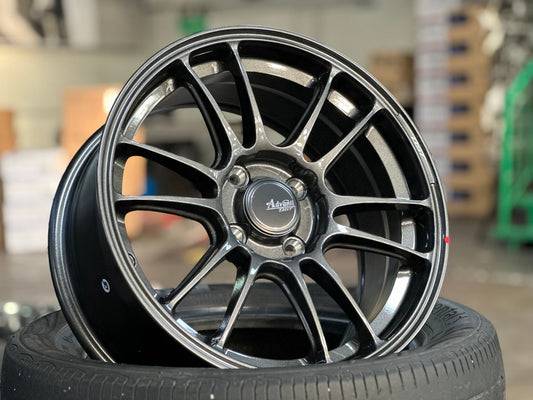 New 15X7 ET35 Advanti Ameros Rim (4 wheel) Gloss Gunmetal 4X100