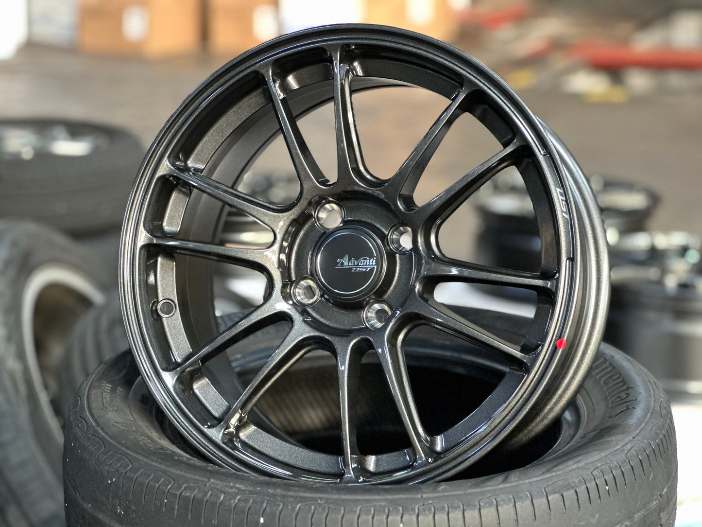 New 15X7 ET35 Advanti Ameros Rim (4 wheel) Gloss Gunmetal 4X100