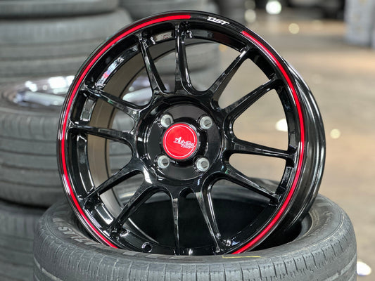 New 16X7 ET40 Advanti Ameros Rim (4 wheel) Gloss Black 4X100
