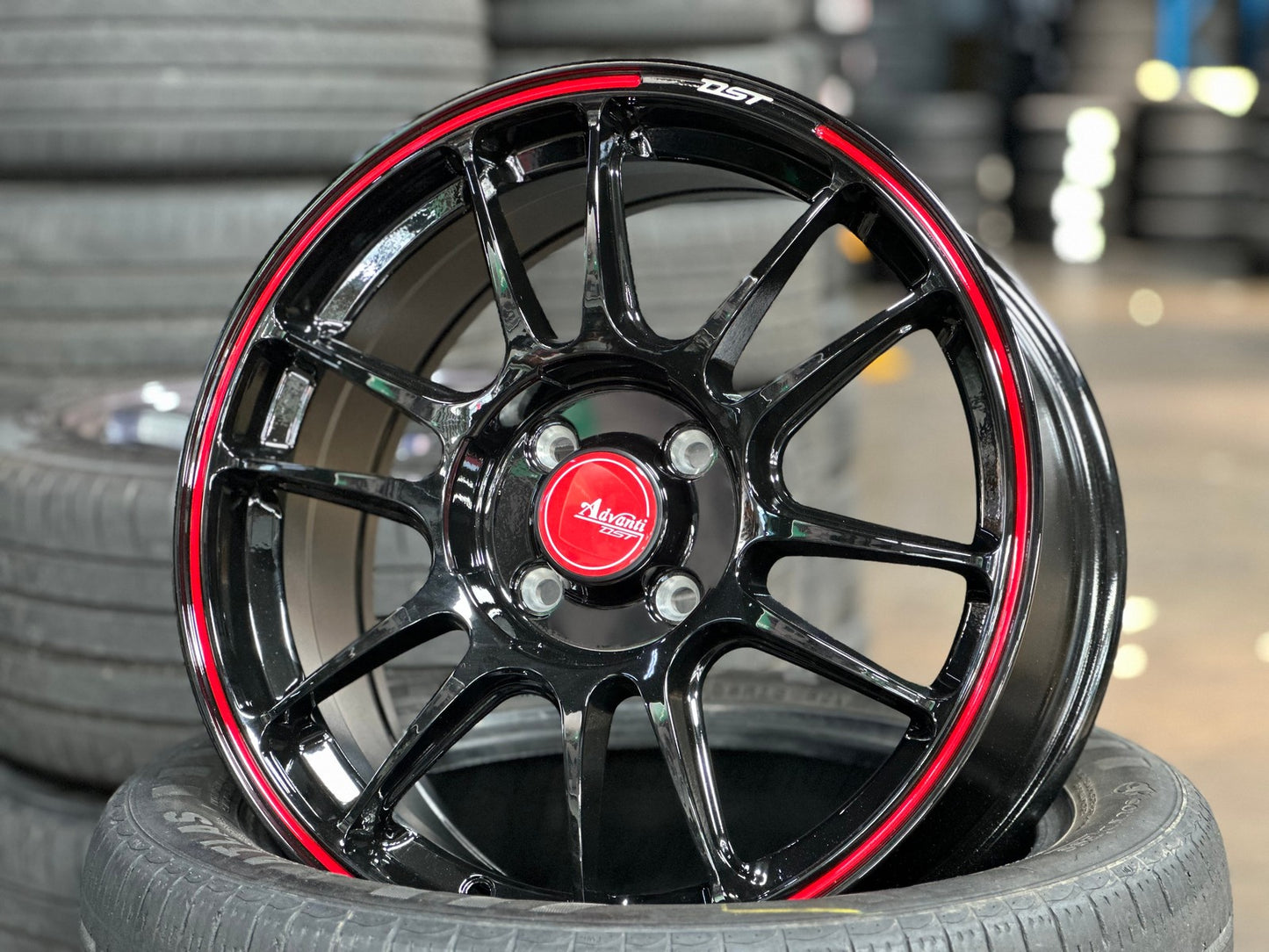 New 16X7 ET40 Advanti Ameros Rim (4 wheel) Gloss Black 4X100