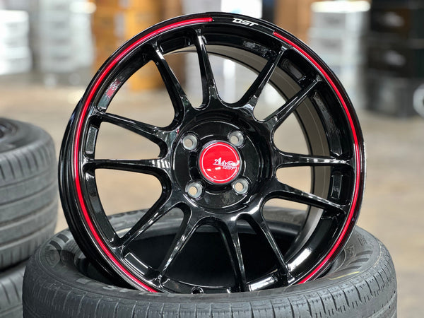 New 16X7 ET40 Advanti Ameros Rim (4 wheel) Gloss Black 4X100