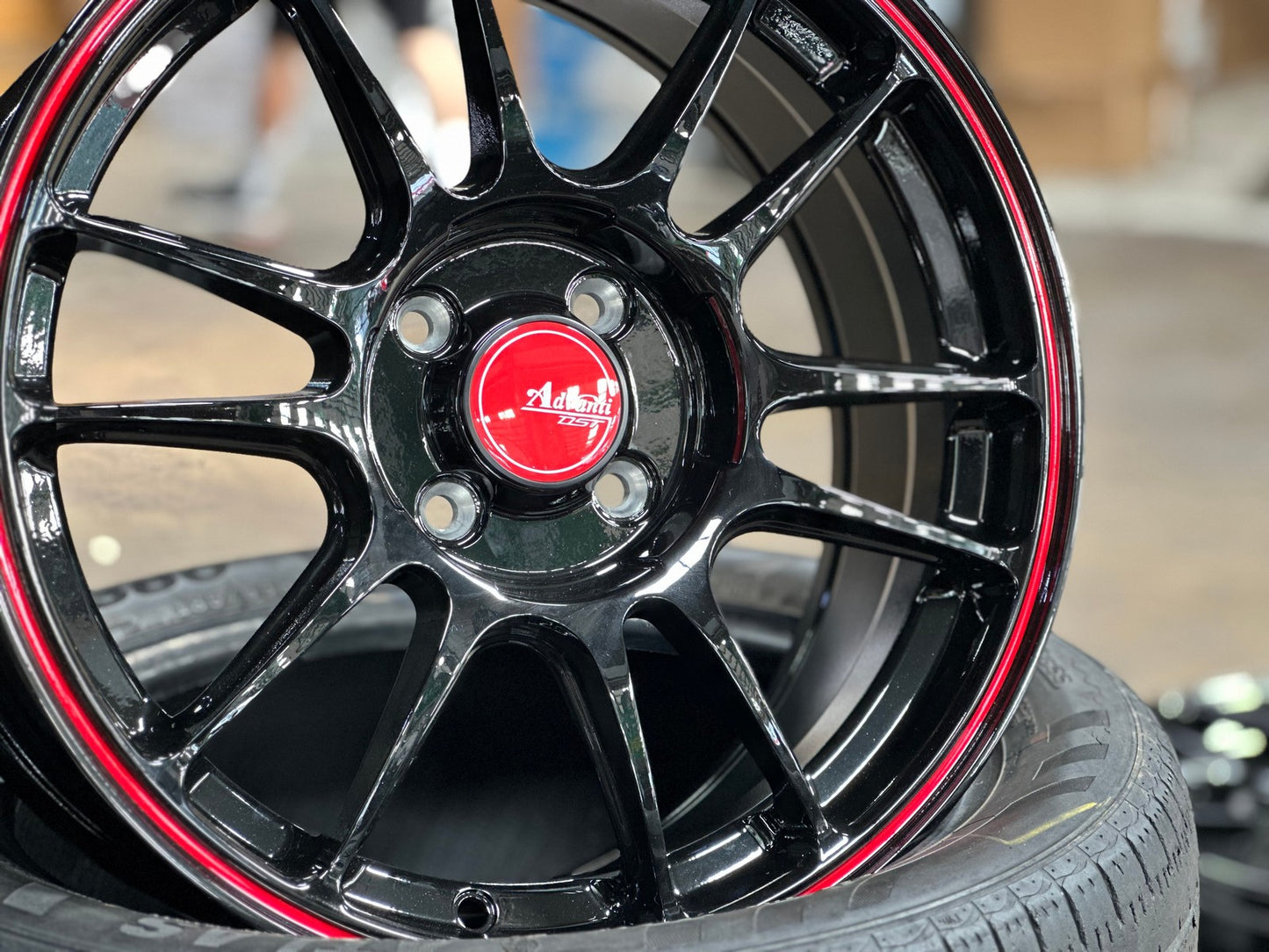 New 16X7 ET40 Advanti Ameros Rim (4 wheel) Gloss Black 4X100