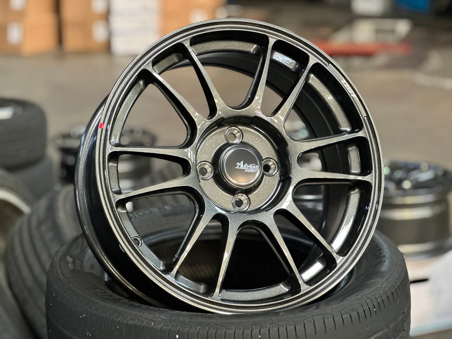 New 16X7 ET40 Advanti Ameros Rim (4 wheel) Gloss Gunmetal 4X100