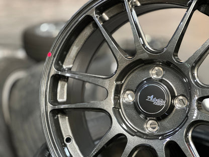 New 16X7 ET40 Advanti Ameros Rim (4 wheel) Gloss Gunmetal 4X100
