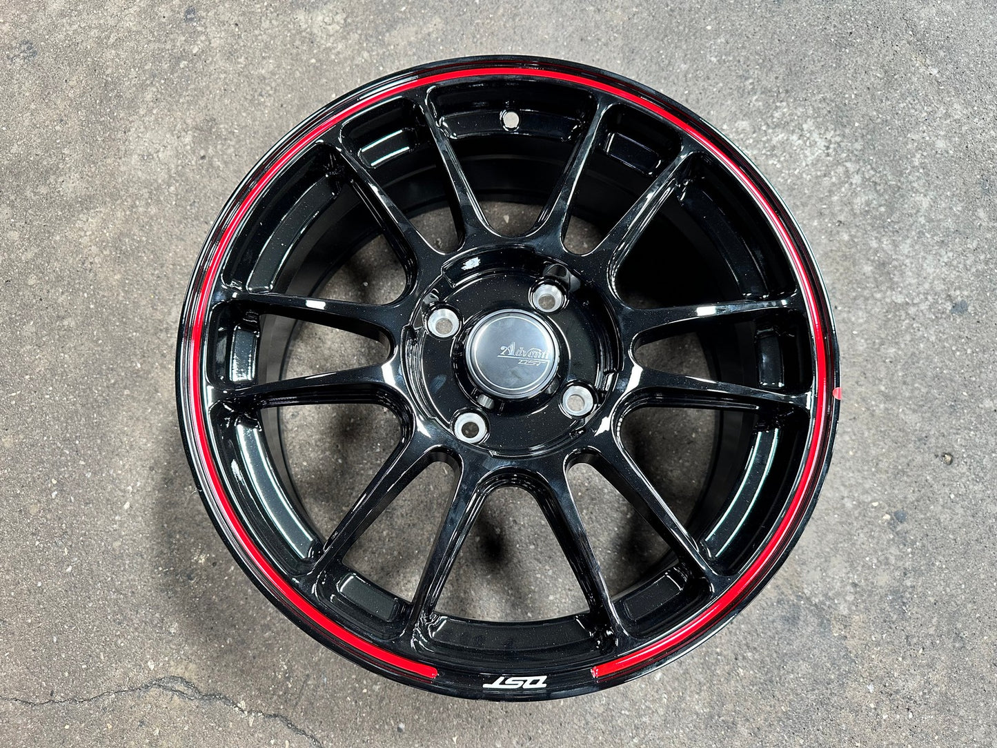 New 16X7 ET40 Advanti Ameros Rim (4 wheel) Gloss Black 4X114.3