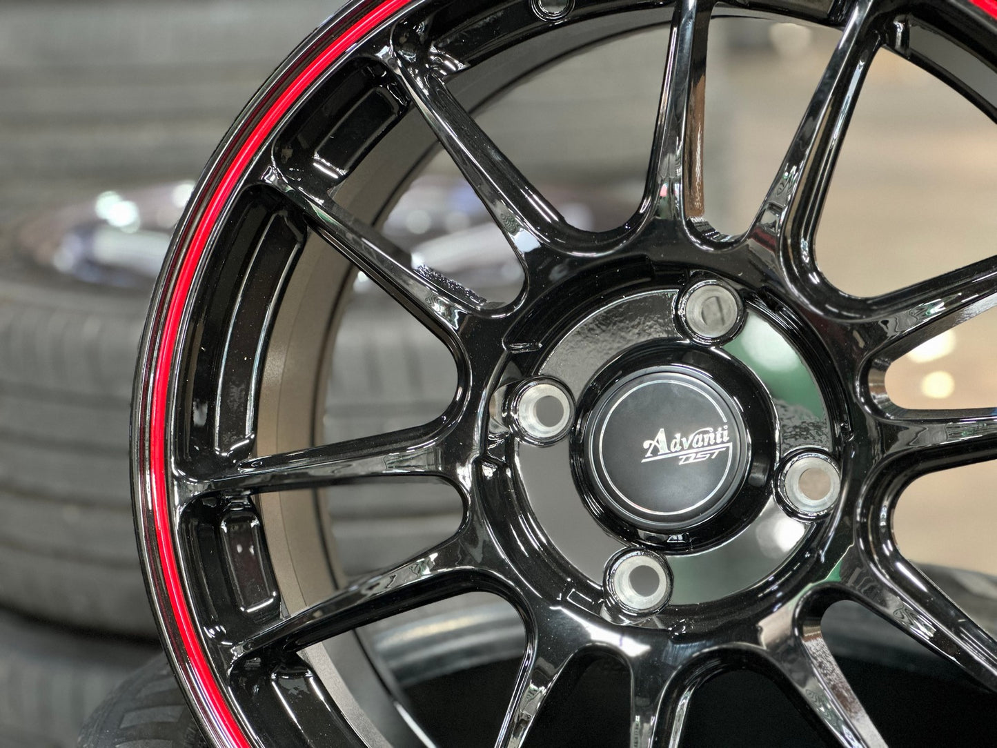 New 16X7 ET40 Advanti Ameros Rim (4 wheel) Gloss Black 4X114.3