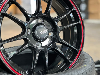 New 16X7 ET40 Advanti Ameros Rim (4 wheel) Gloss Black 4X114.3