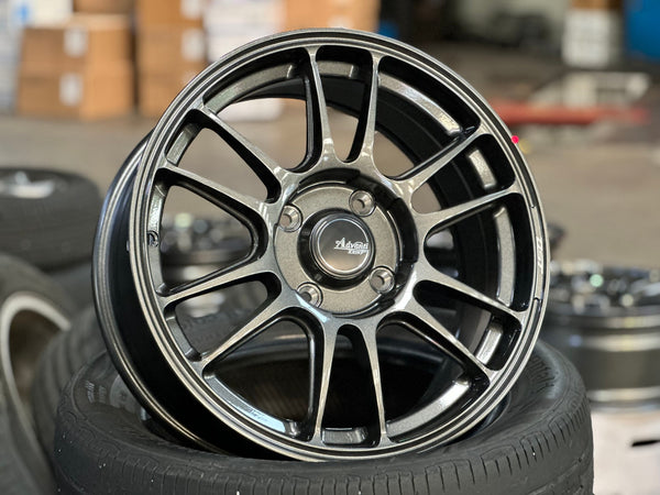 New 16X7 ET40 Advanti Ameros Rim (4 wheel) Gloss Gunmetal 4X114.3