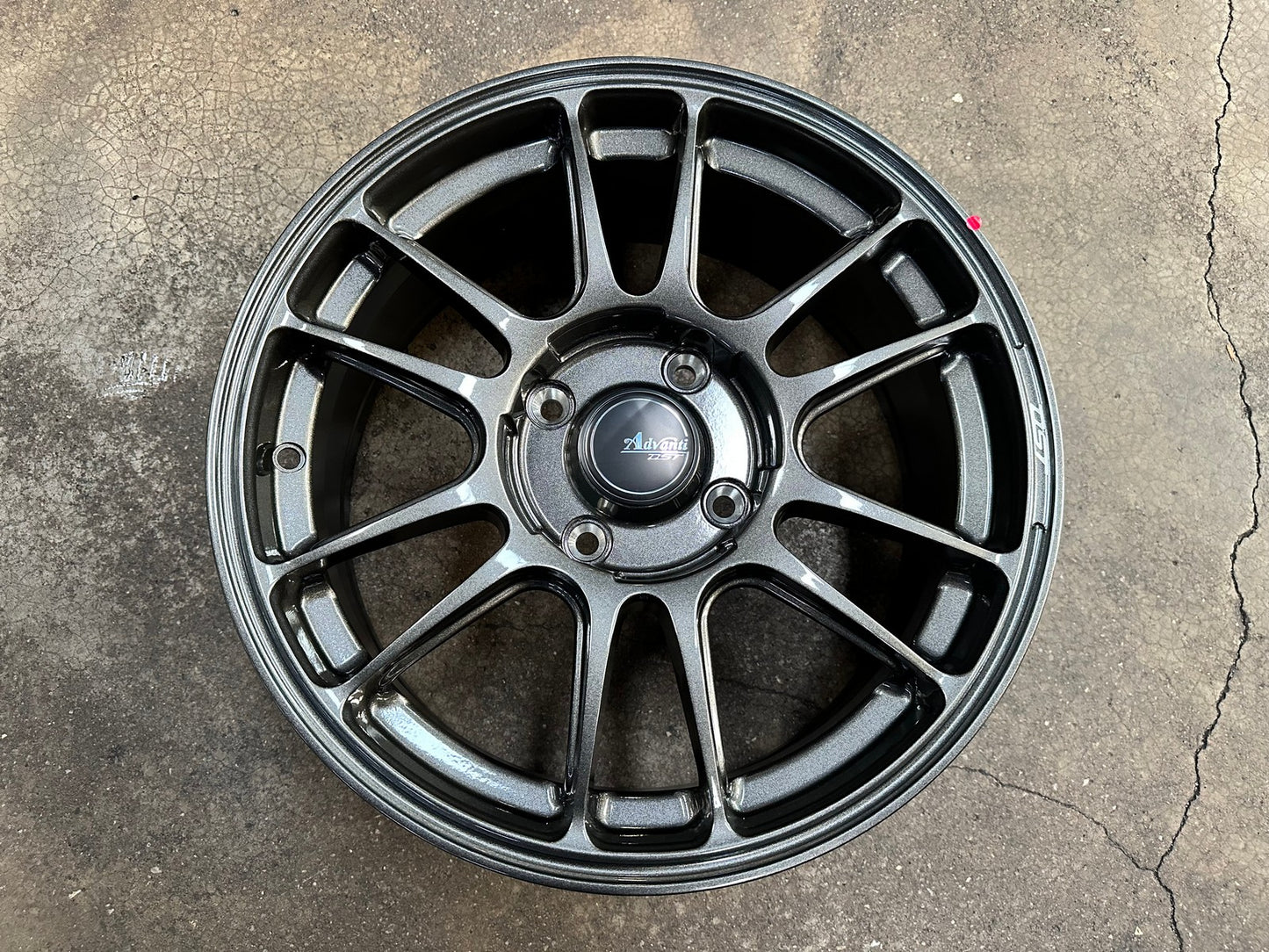 New 16X7 ET40 Advanti Ameros Rim (4 wheel) Gloss Gunmetal 4X114.3