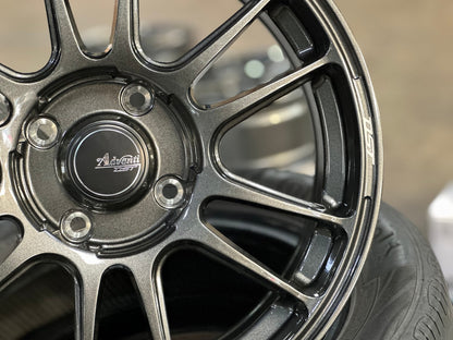 New 16X7 ET40 Advanti Ameros Rim (4 wheel) Gloss Gunmetal 4X114.3