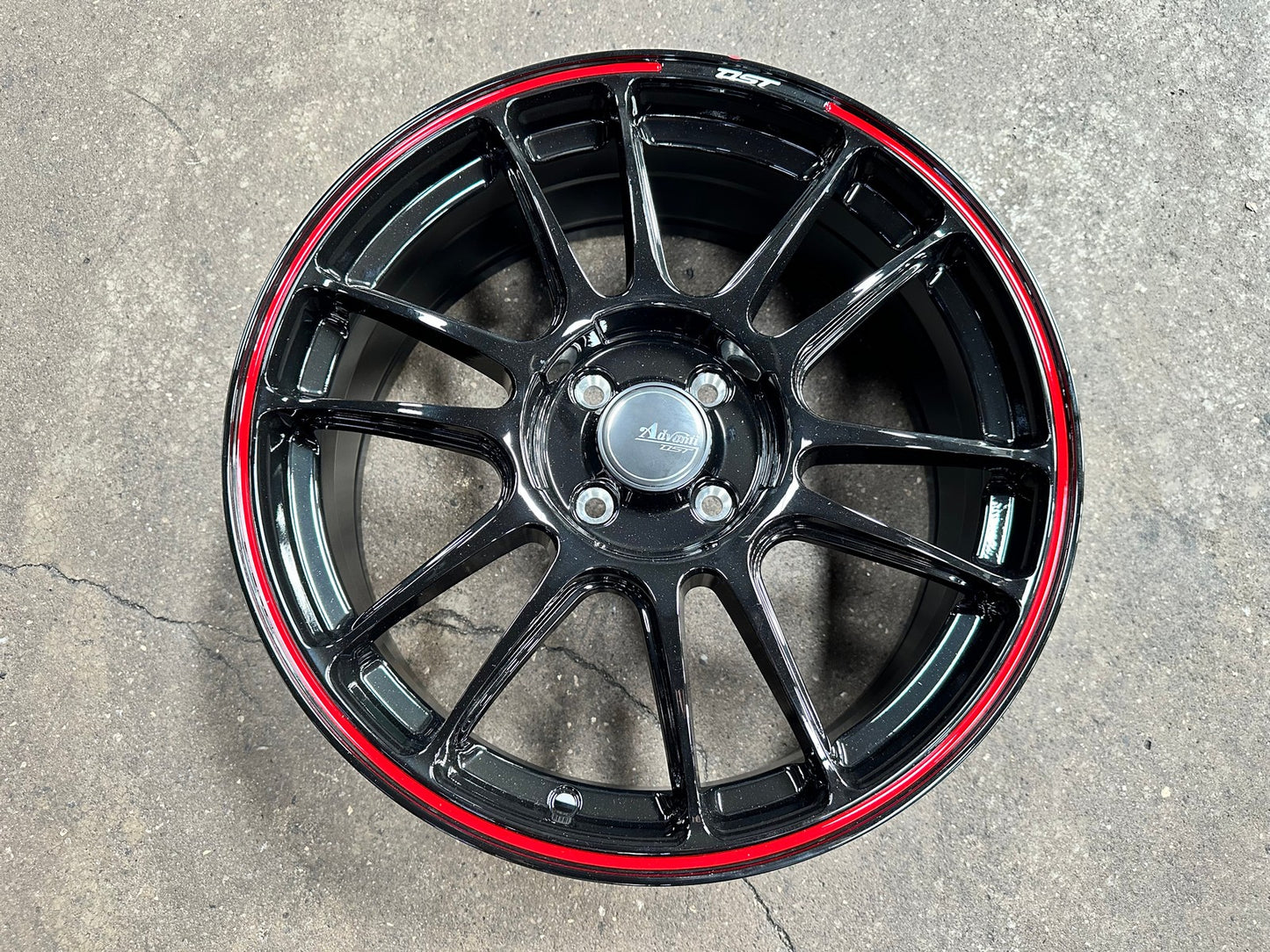 New 17X7 ET40 Advanti Ameros Rim (4 wheel) Gloss Black 4X100