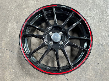 New 17X7 ET40 Advanti Ameros Rim (4 wheel) Gloss Black 4X100