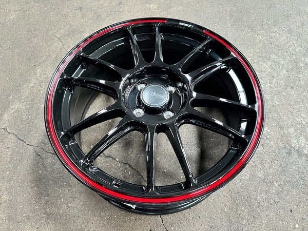 New 17X7 ET40 Advanti Ameros Rim (4 wheel) Gloss Black 4X100