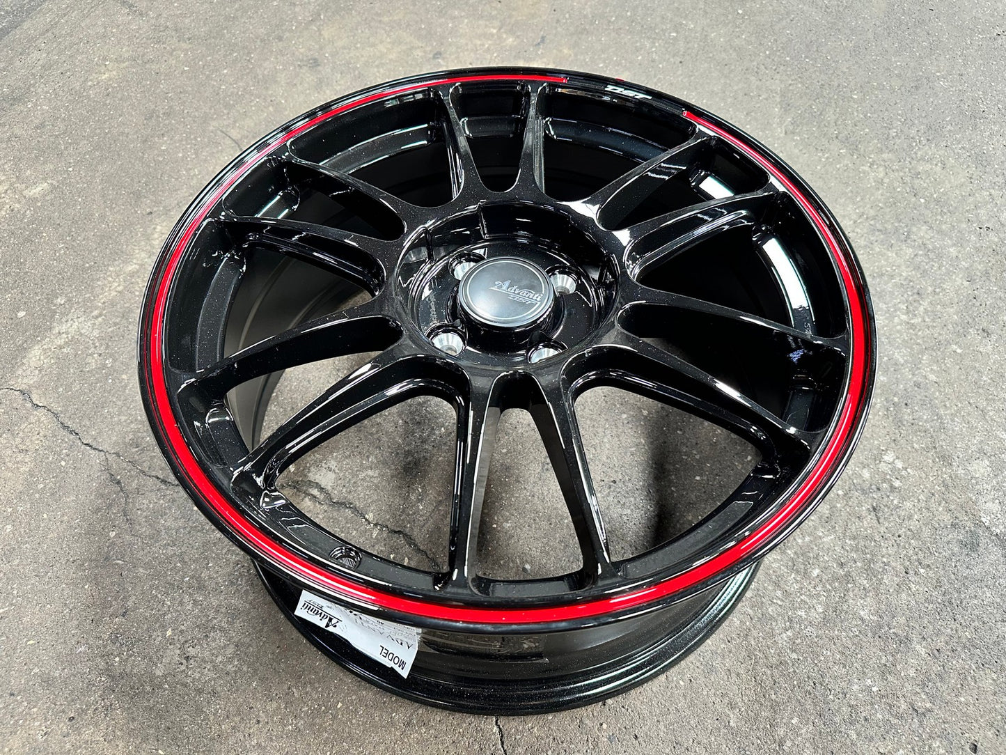New 17X7 ET40 Advanti Ameros Rim (4 wheel) Gloss Black 4X100