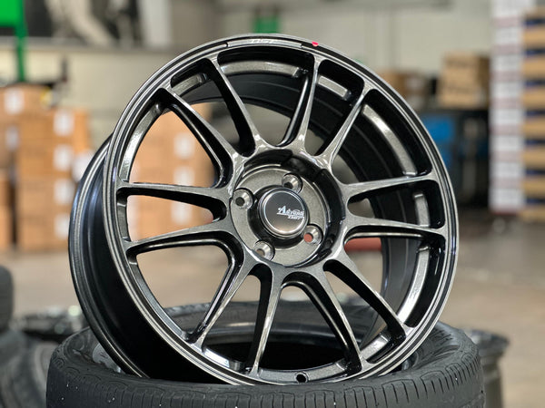 New 17X7 ET40 Advanti Ameros Rim (4 wheel) Gloss Gunmetal 4X100