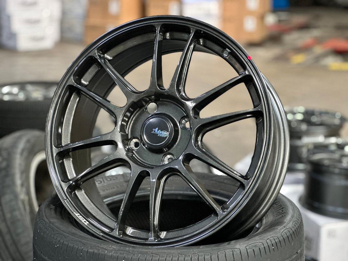 New 17X7 ET40 Advanti Ameros Rim (4 wheel) Gloss Gunmetal 4X114.3