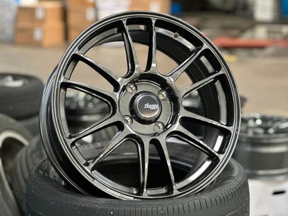New 17X7 ET40 Advanti Ameros Rim (4 wheel) Gloss Gunmetal 4X114.3
