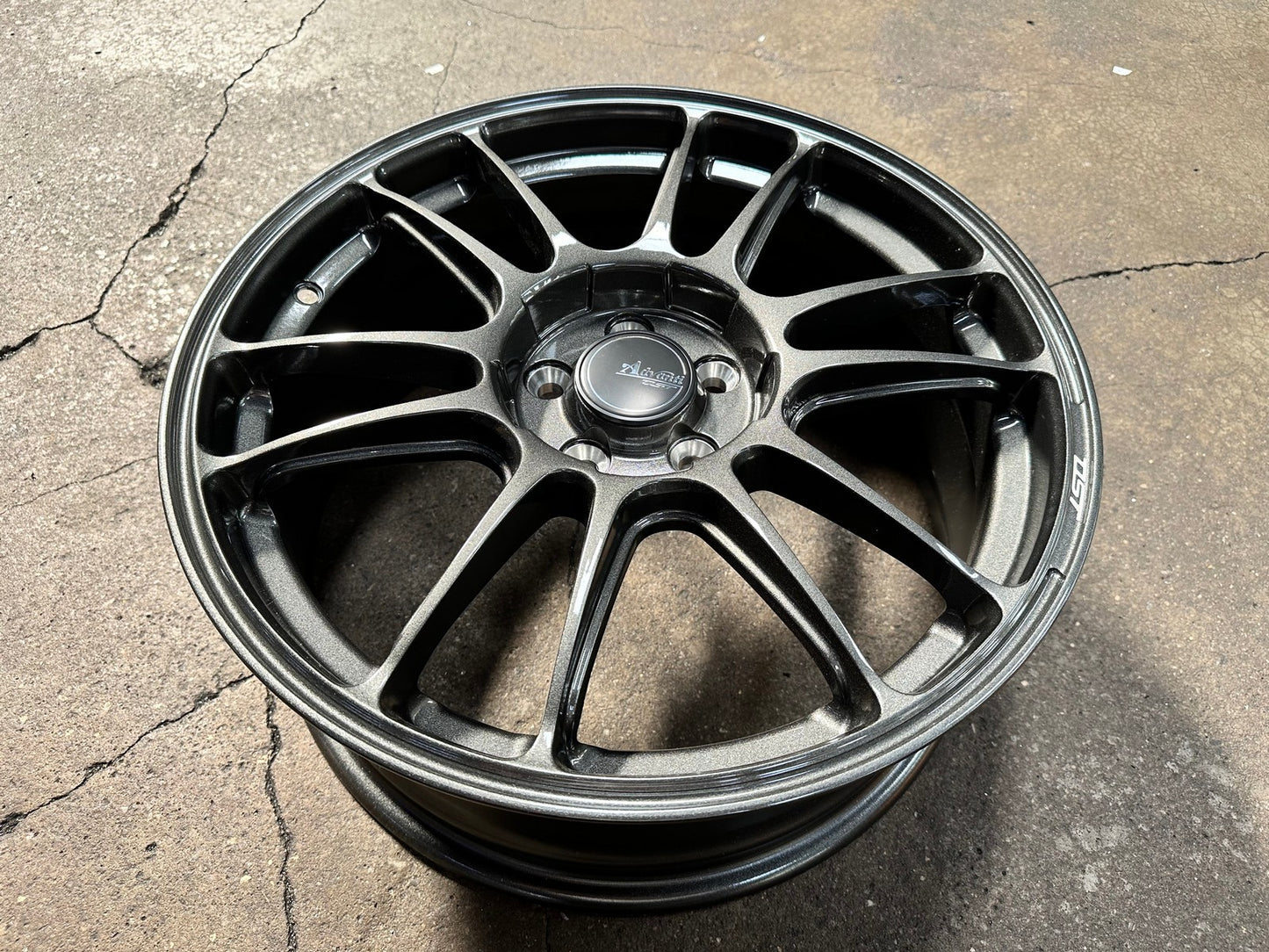 New 17X7 ET40 Advanti Ameros Rim (4 wheel) Gloss Gunmetal 5X100