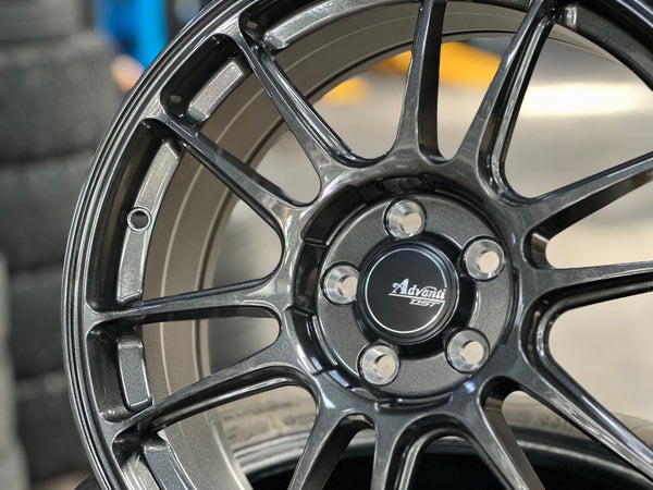 New 17X7 ET40 Advanti Ameros Rim (4 wheel) Gloss Gunmetal 5X100