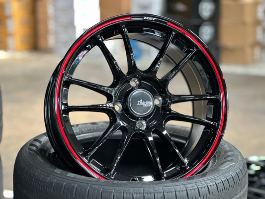 New 15X7.5 ET35 Advanti Ameros Rim (4 wheel) Gloss Black 4X100