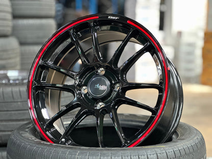 New 15X7.5 ET35 Advanti Ameros Rim (4 wheel) Gloss Black 4X100