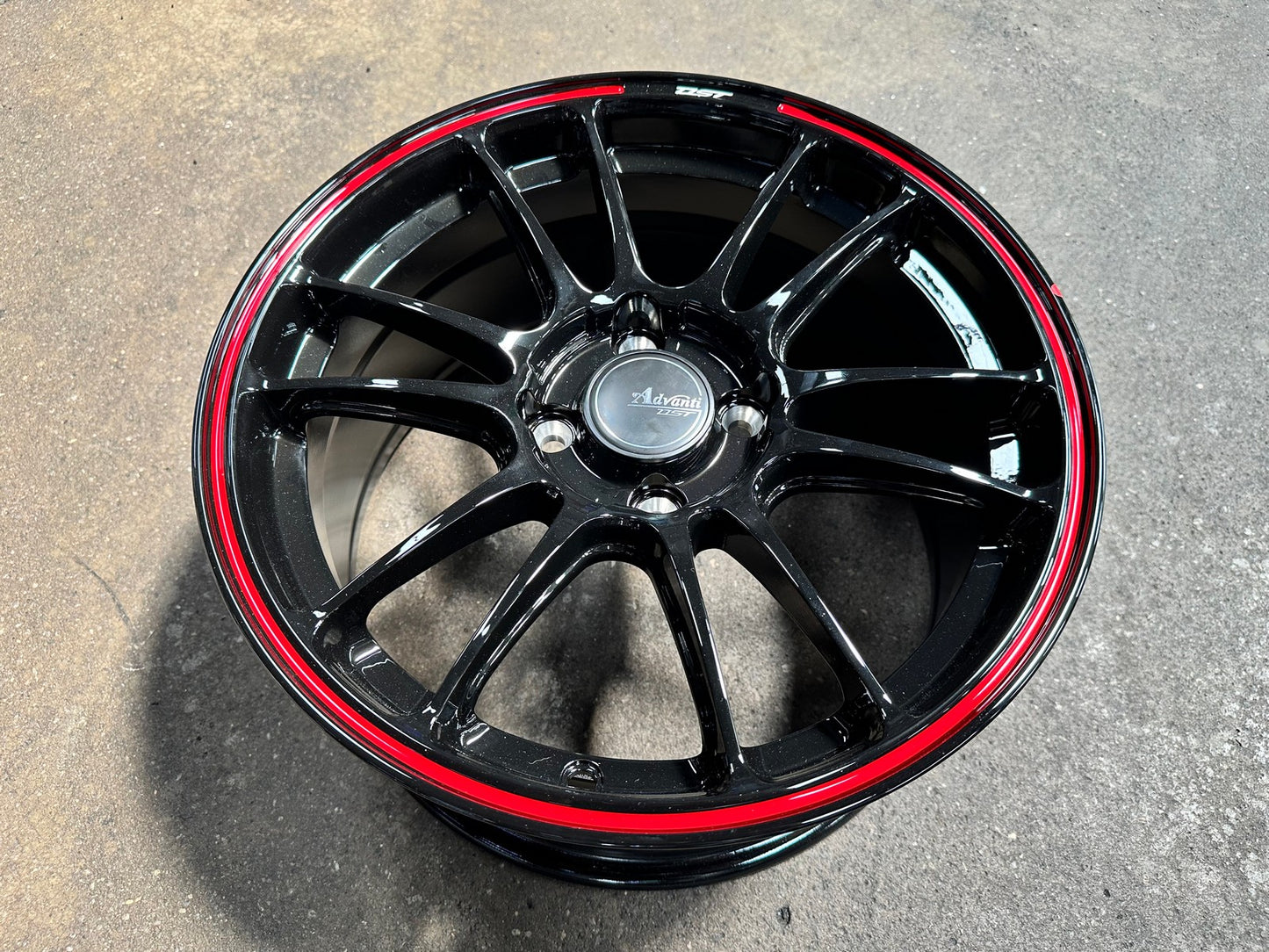 New 15X7.5 ET35 Advanti Ameros Rim (4 wheel) Gloss Black 4X100