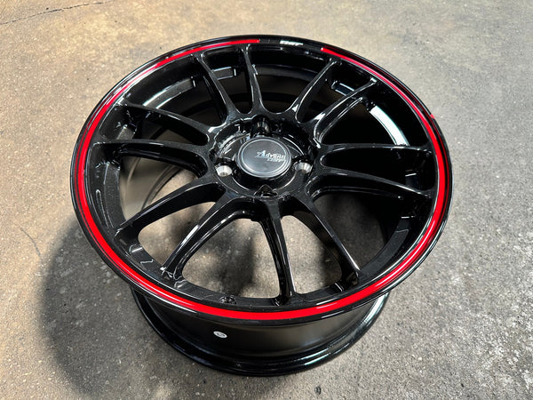 New 15X7.5 ET35 Advanti Ameros Rim (4 wheel) Gloss Black 4X100