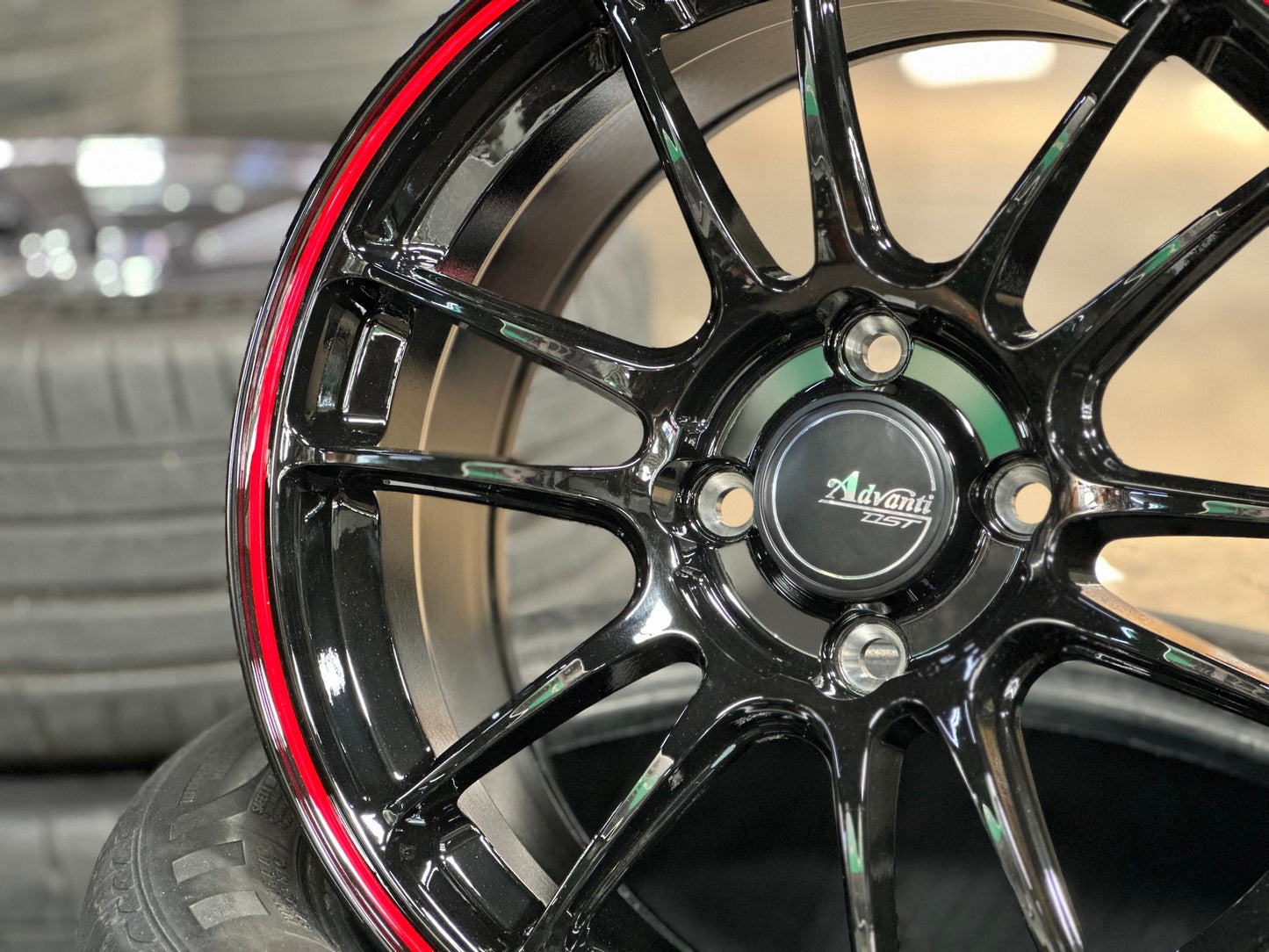 New 15X7.5 ET35 Advanti Ameros Rim (4 wheel) Gloss Black 4X100