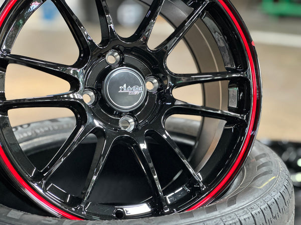 New 15X7.5 ET35 Advanti Ameros Rim (4 wheel) Gloss Black 4X100