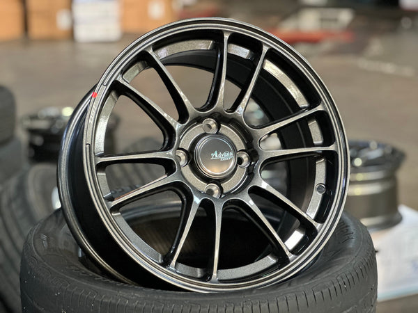New 15X7.5 ET35 Advanti Ameros Rim (4 wheel) Gloss Gunmetal 4X100