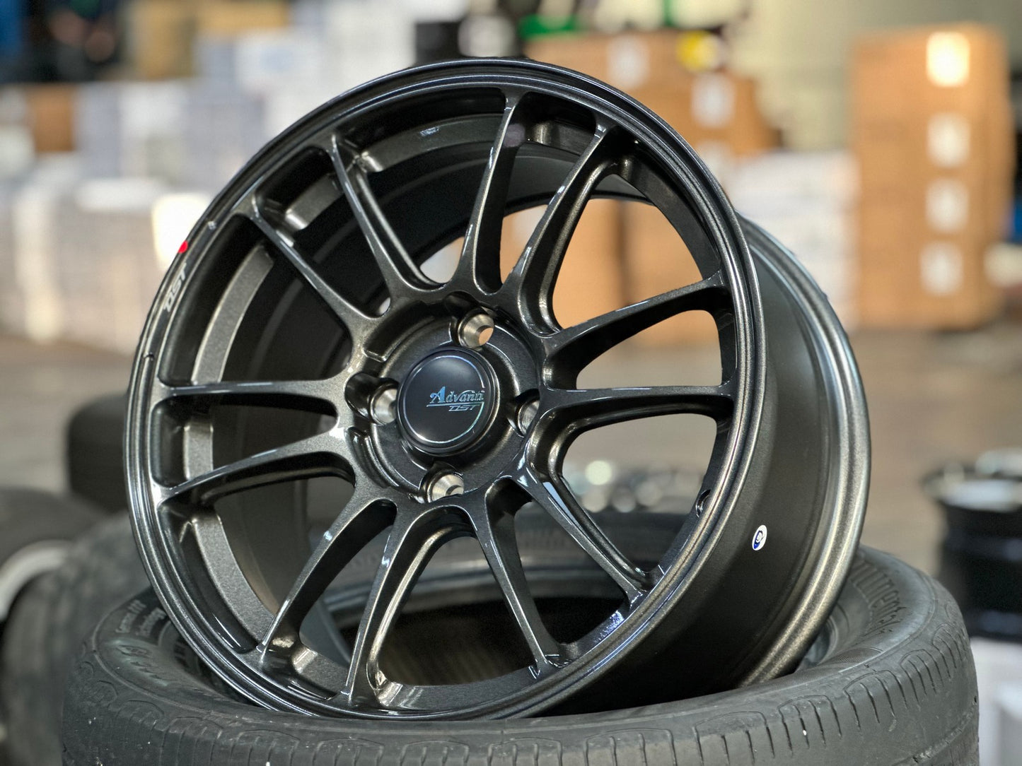 New 15X7.5 ET35 Advanti Ameros Rim (4 wheel) Gloss Gunmetal 4X100